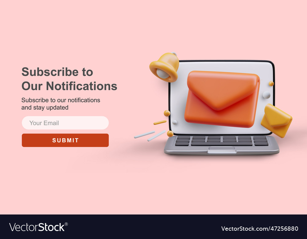Template for users to sign up vector image Template for users to sign up