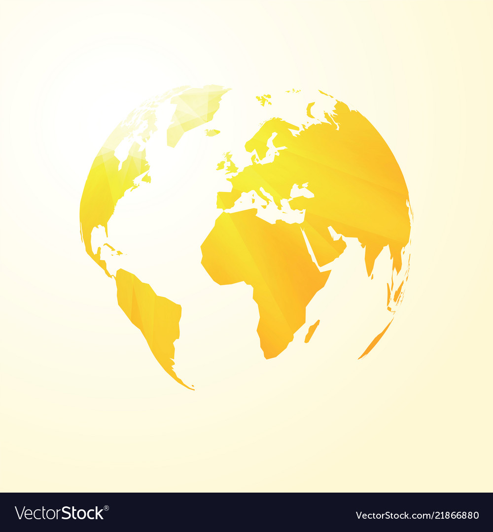 Yellow sunny world map