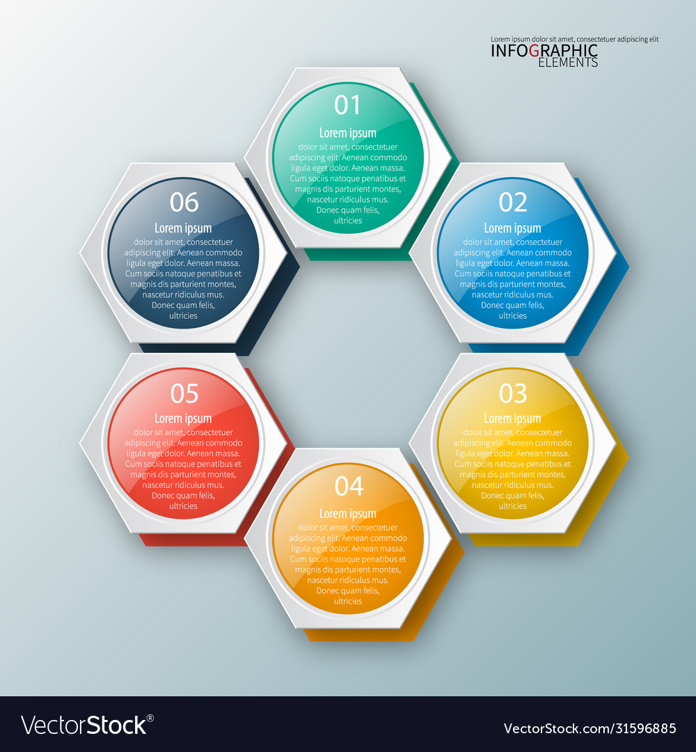 Abstract 3d paper infographics business template Vector Image