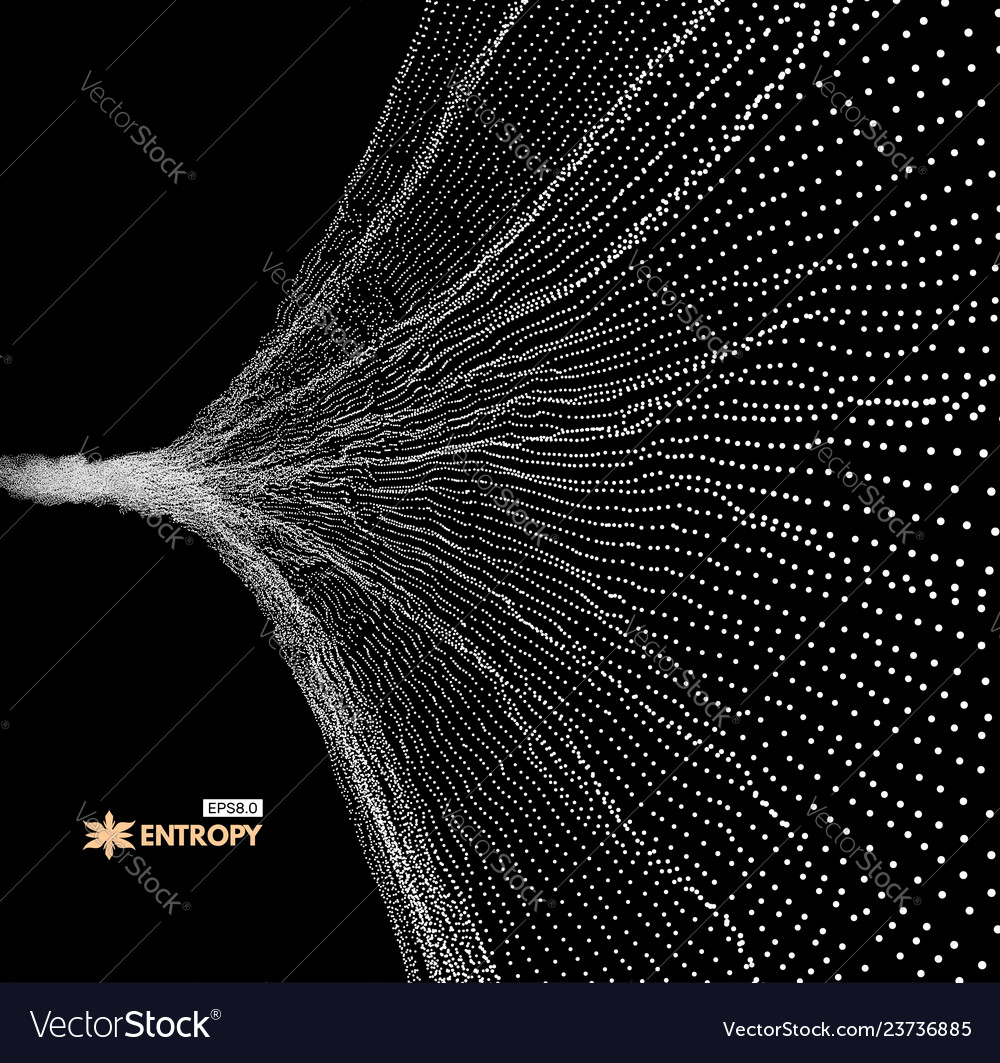 Abstract science technology array particles grid vector image Abstract science technology array particles grid