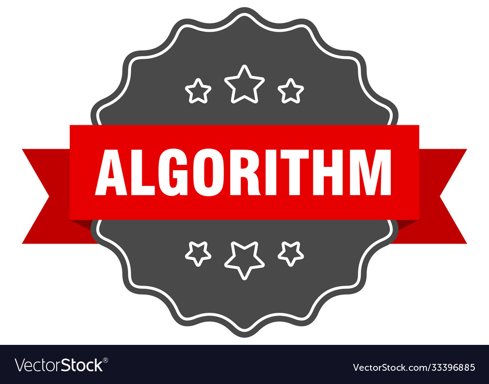 Algorithm label isolated seal sticker