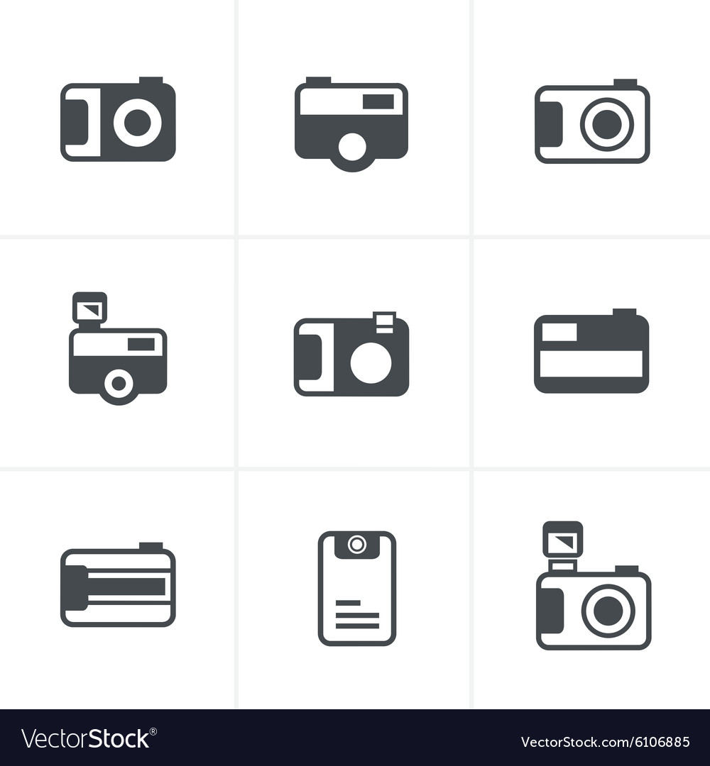 Camera icons set