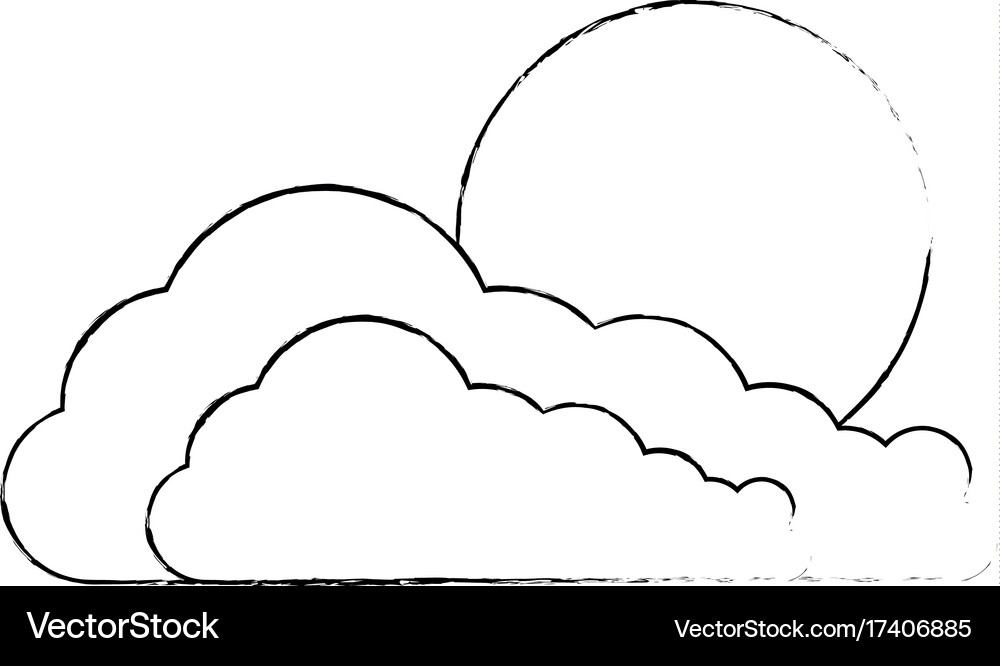 Clouds sky with sun Royalty Free Vector Image - VectorStock
