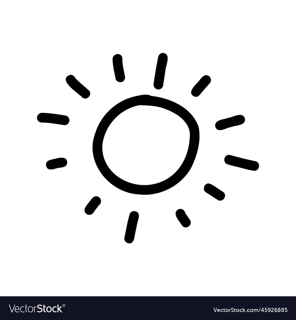 Süße Cartoon Sonnenzeichnung