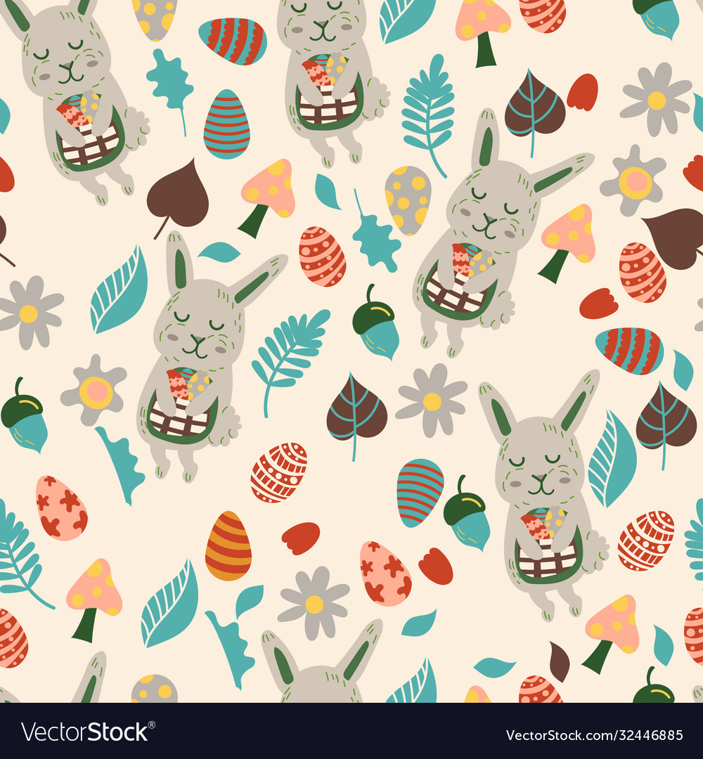 Cute Easter Seamless Pattern