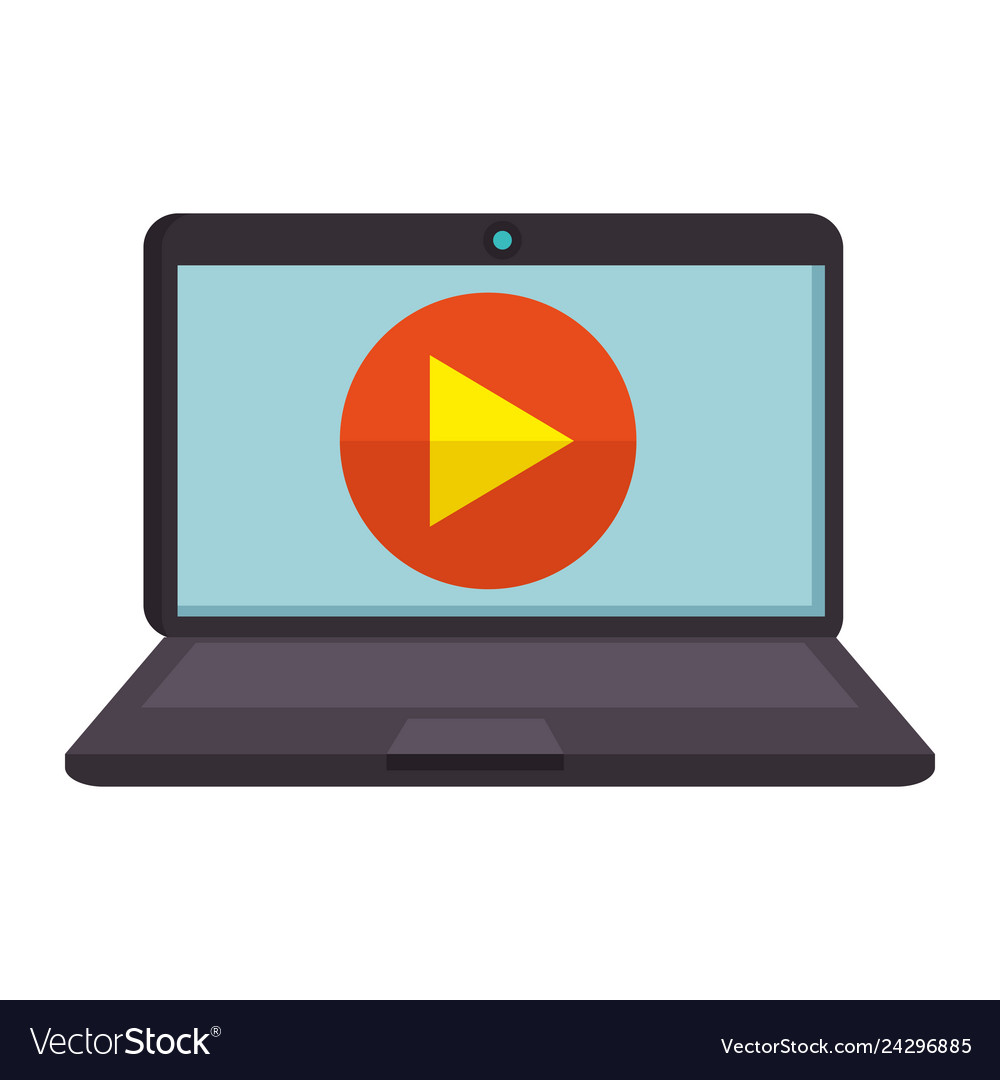 Laptop with media player button