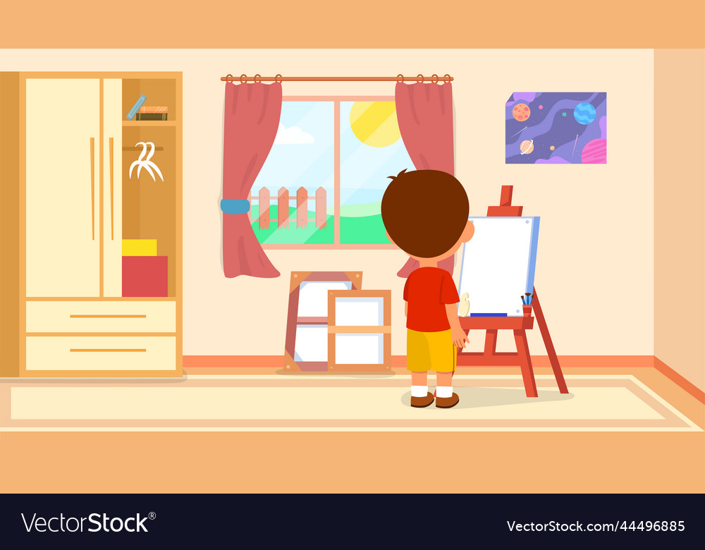 Little Boy Painting