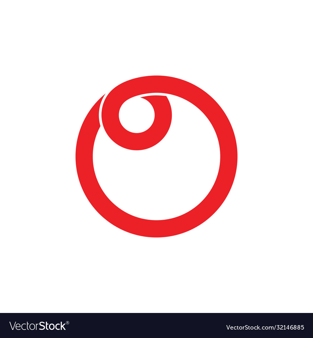 Loop overlapping circle curly simple logo