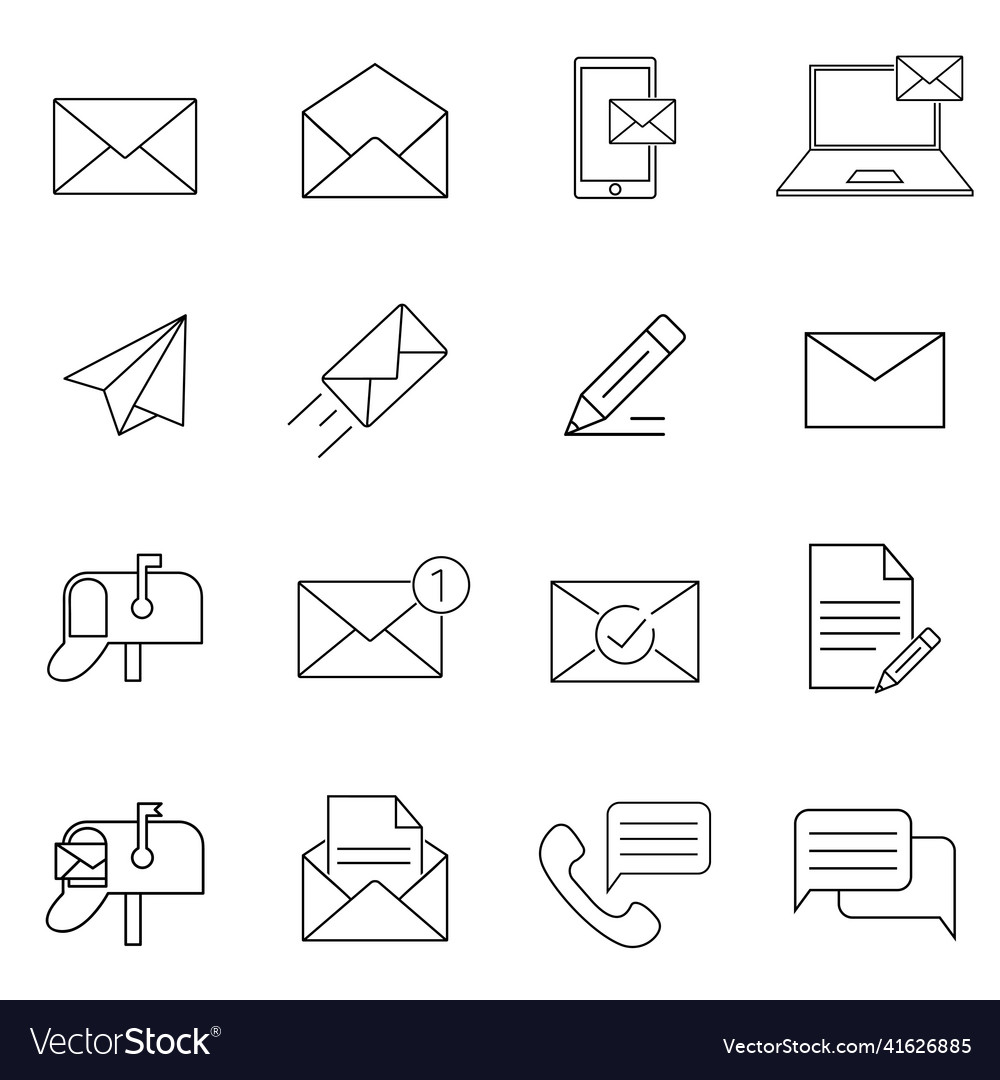 Mail & Message Line Icons