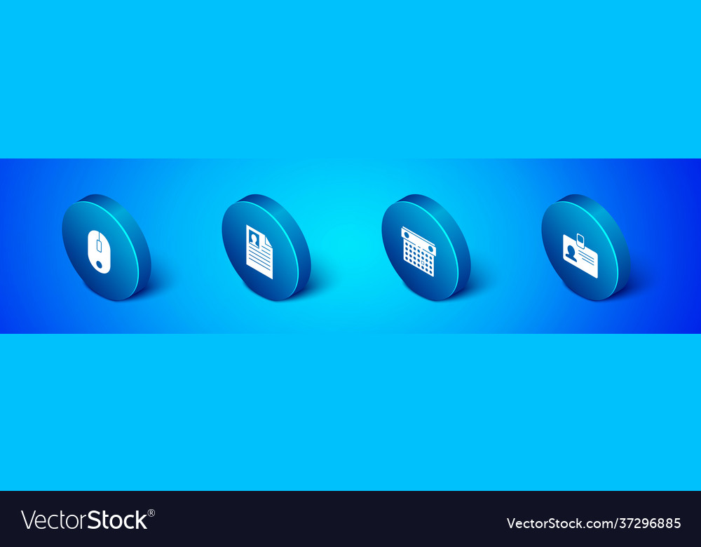 Set isometric computer mouse calendar Vector Image Set isometric computer mouse calendar