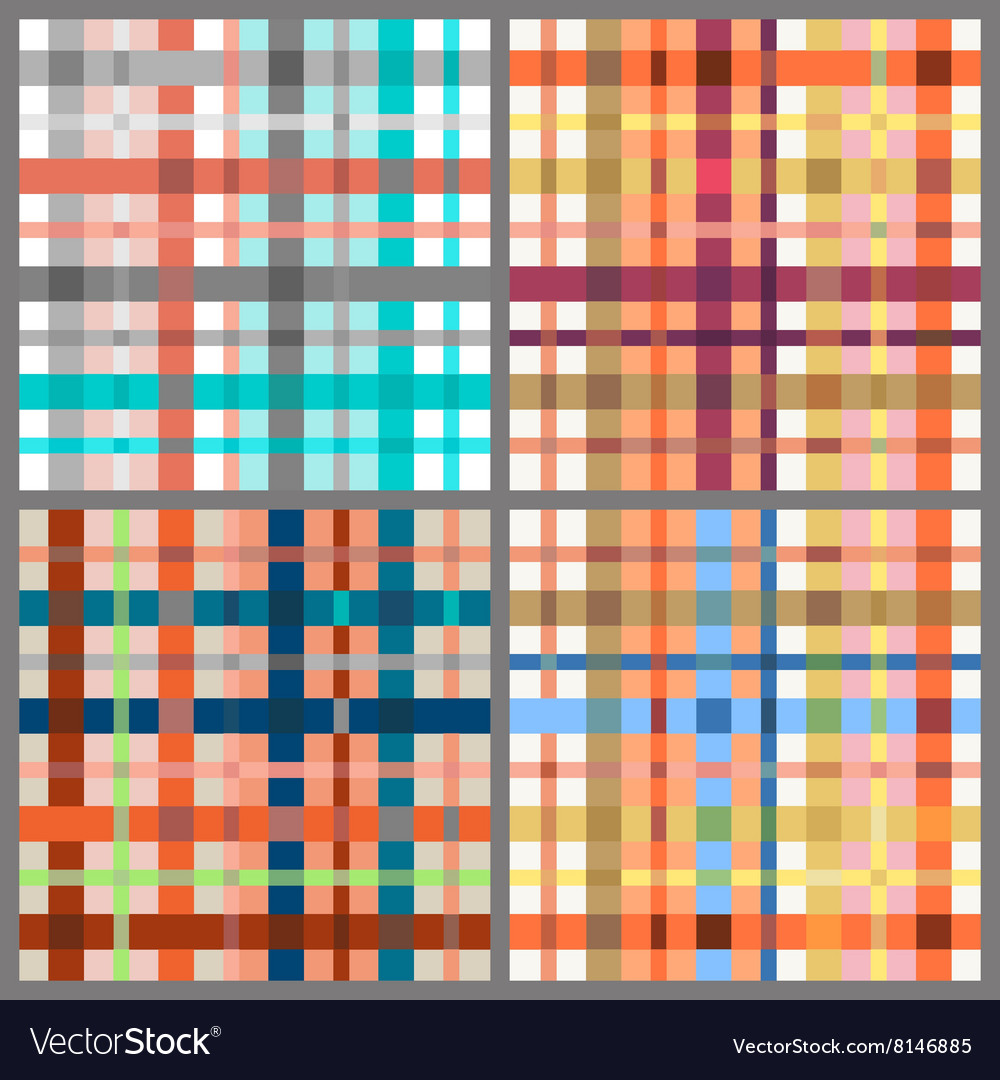 Set of seamless tartan patterns