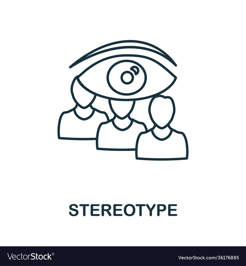 Stereotype icon simple element from business