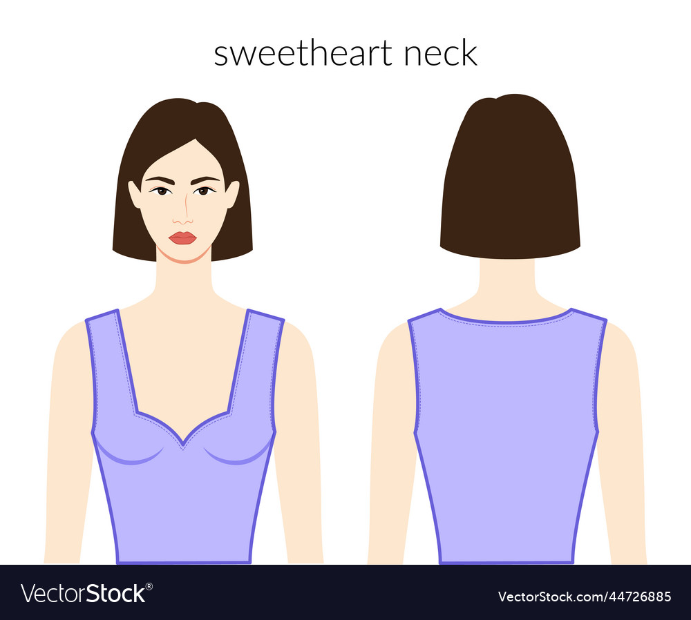 Sweetheart neckline clothes character beautiful