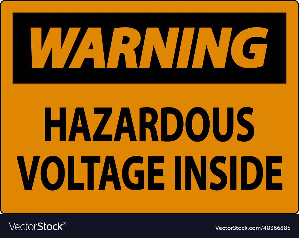 Warning Sign Hazardous Voltage Inside Royalty Free Vector