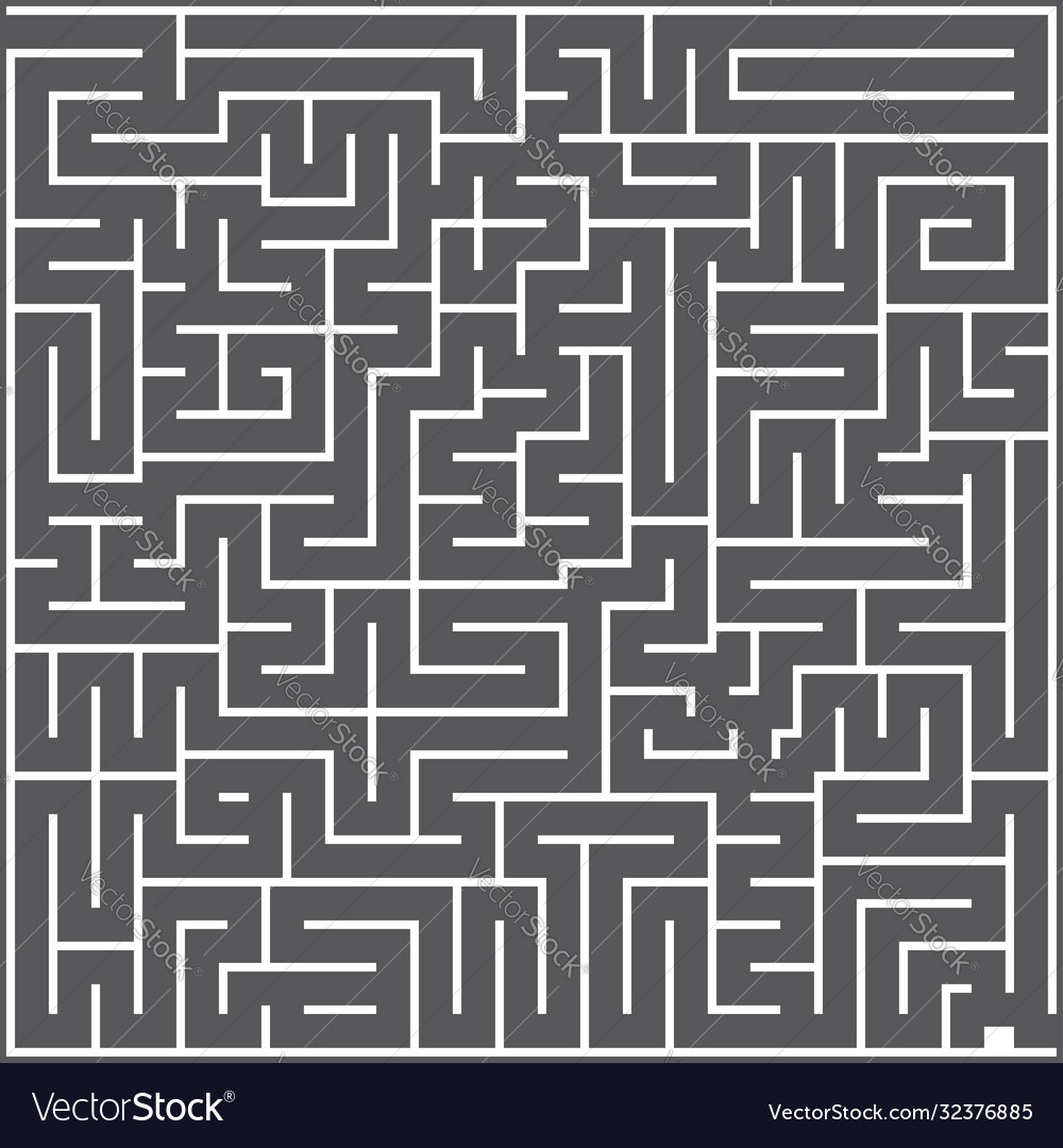 White Square Labyrinth Top View