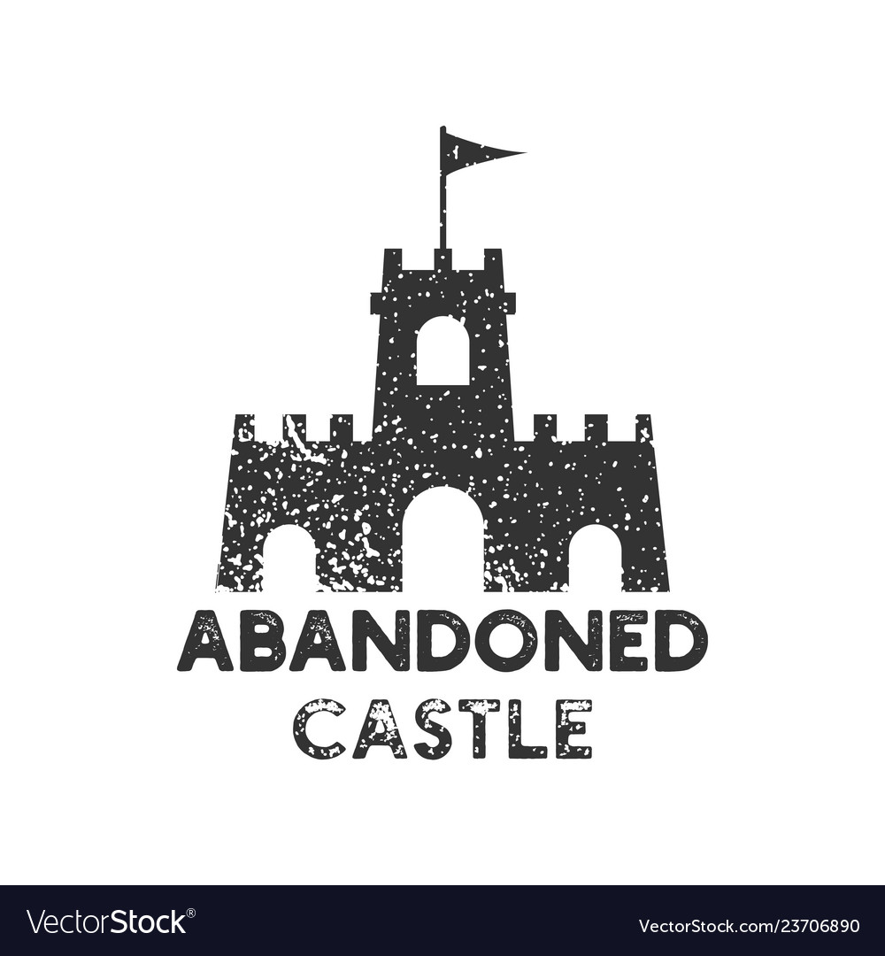 Verlassene Schloss-Logo-Icon-Design Vorlage Vector Image Verlassene Schloss-Logo-Icon-Design Vorlage