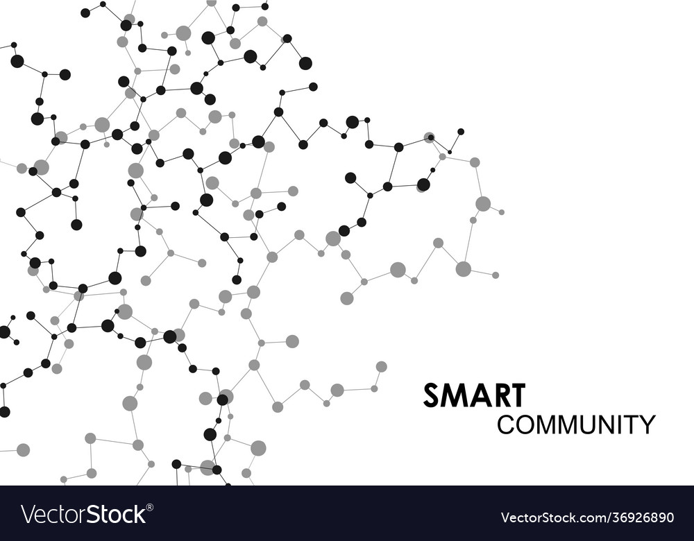 Abstract connecting dots and lines with network vector image Abstract connecting dots and lines with network