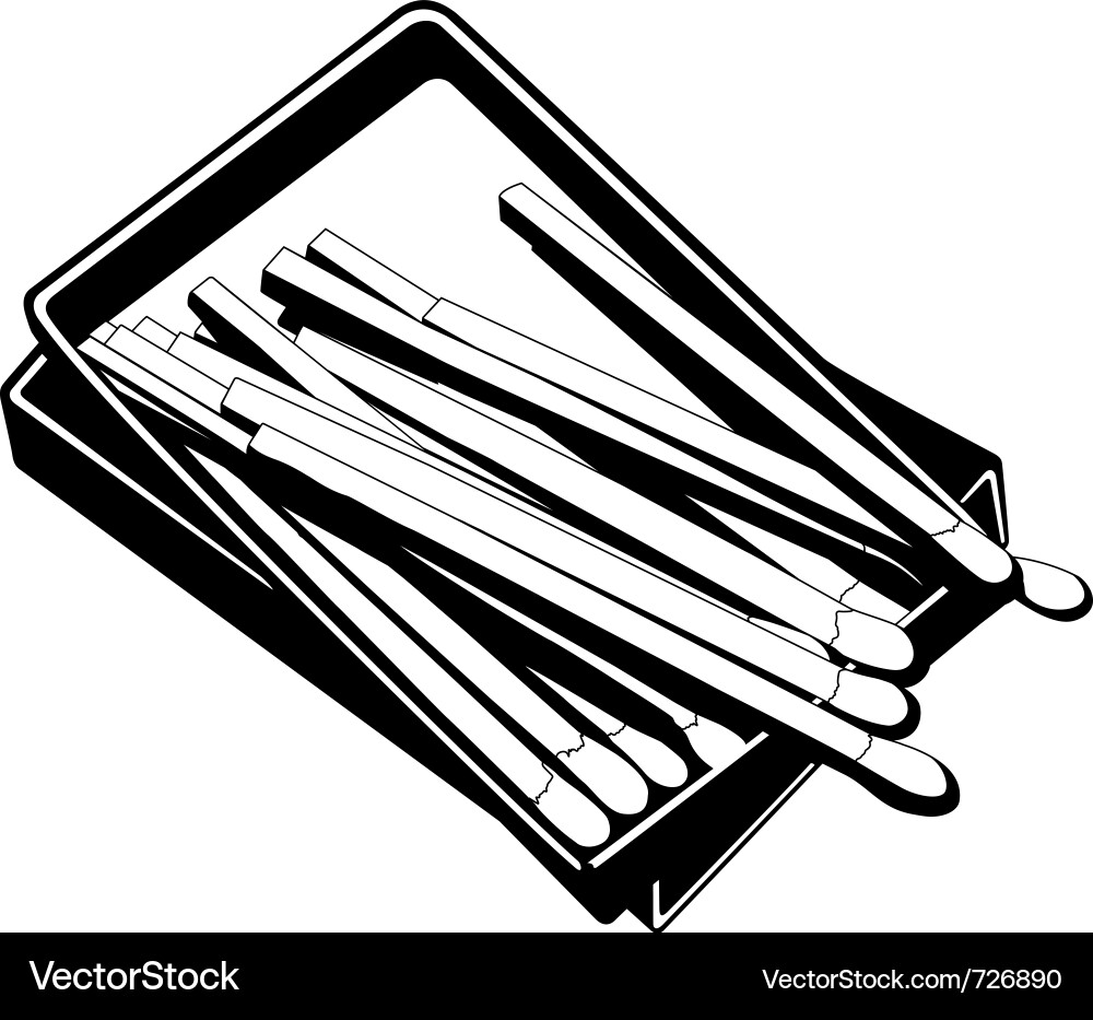 Box of matches Royalty Free Vector Image VectorStock