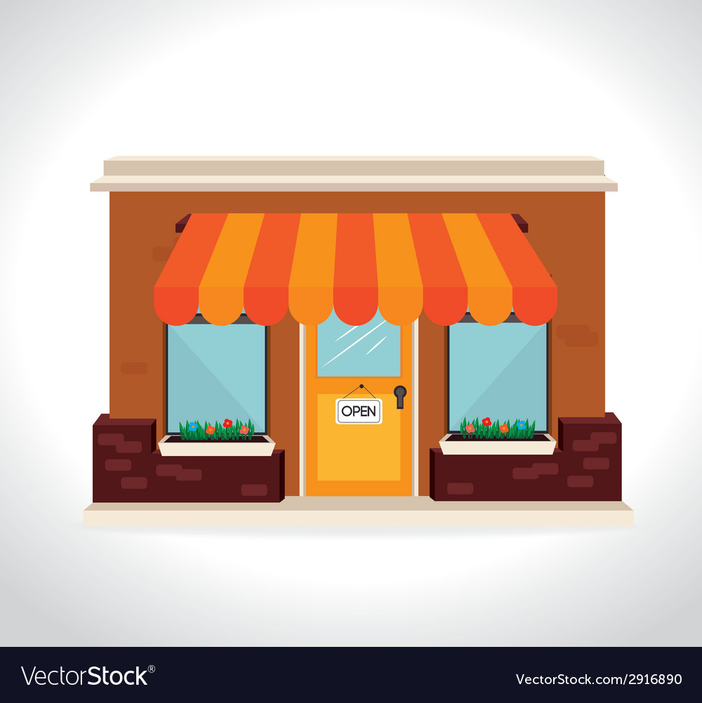 Building design over white background
