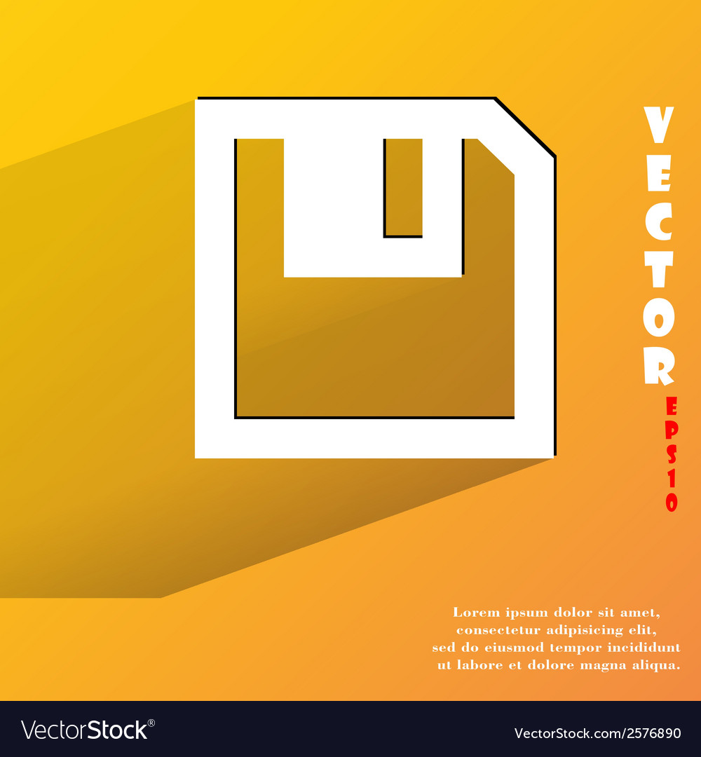 Floppy disk flat modern web button with long