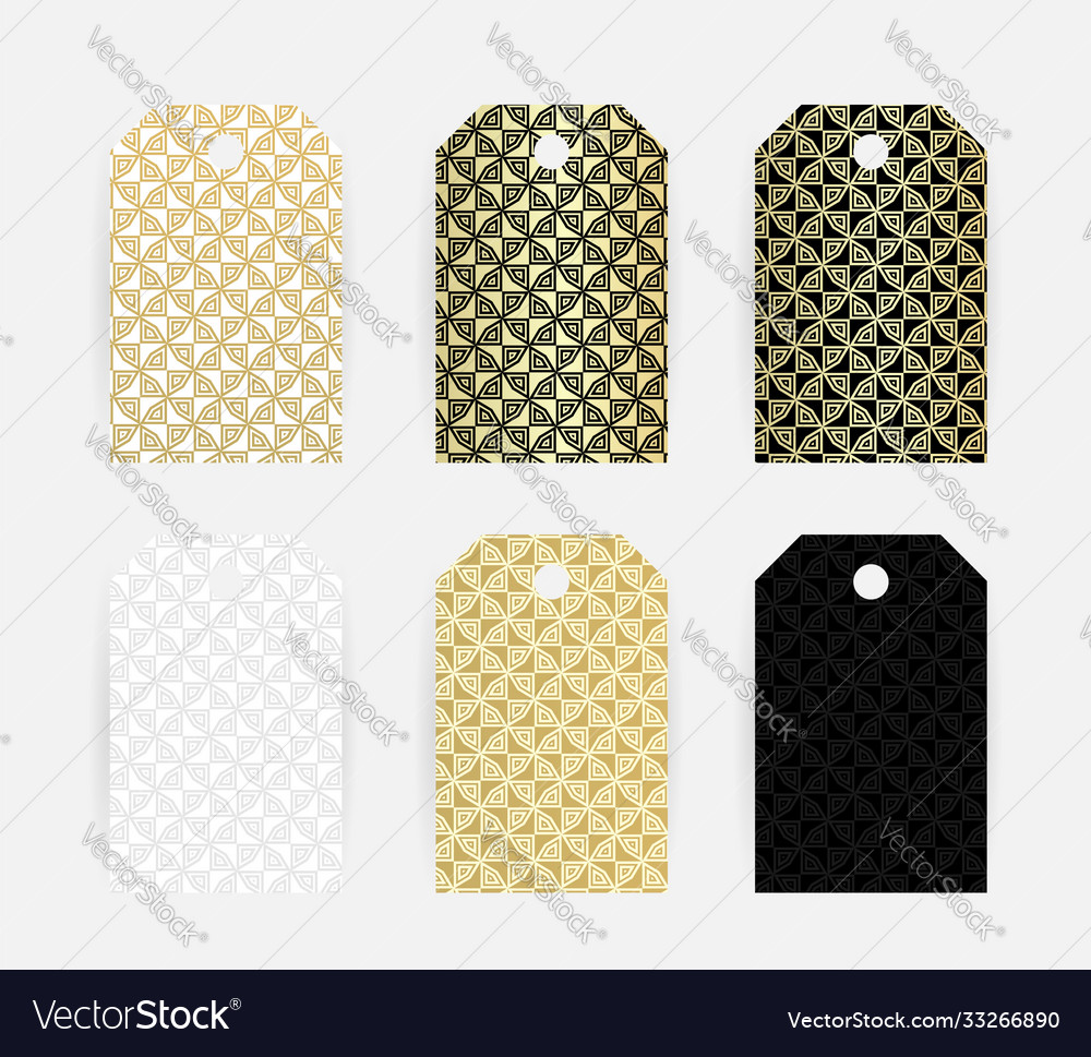 Gold colored with concentric triangle texture vector image Gold colored with concentric triangle texture