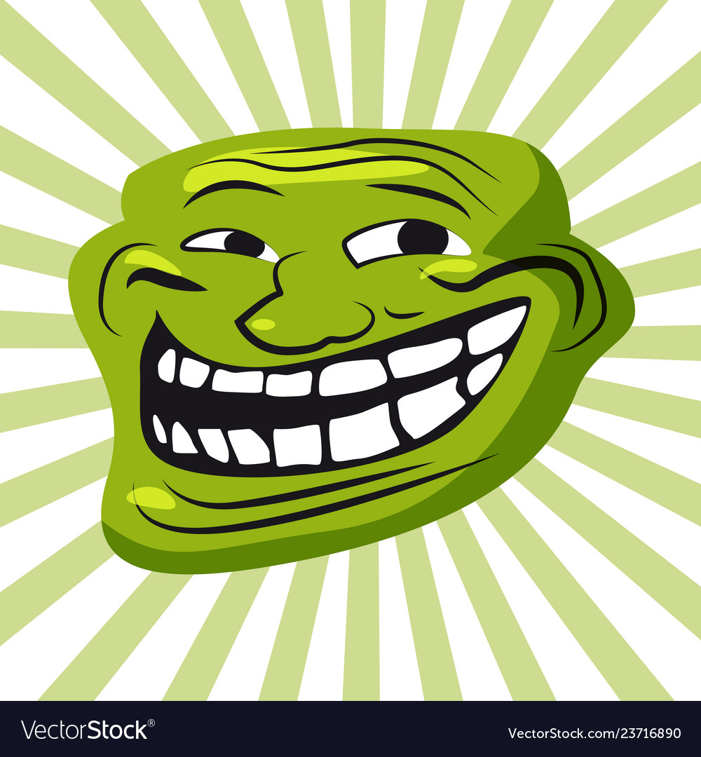 Trollface. Internet troll 3d illustration Stock Illustration