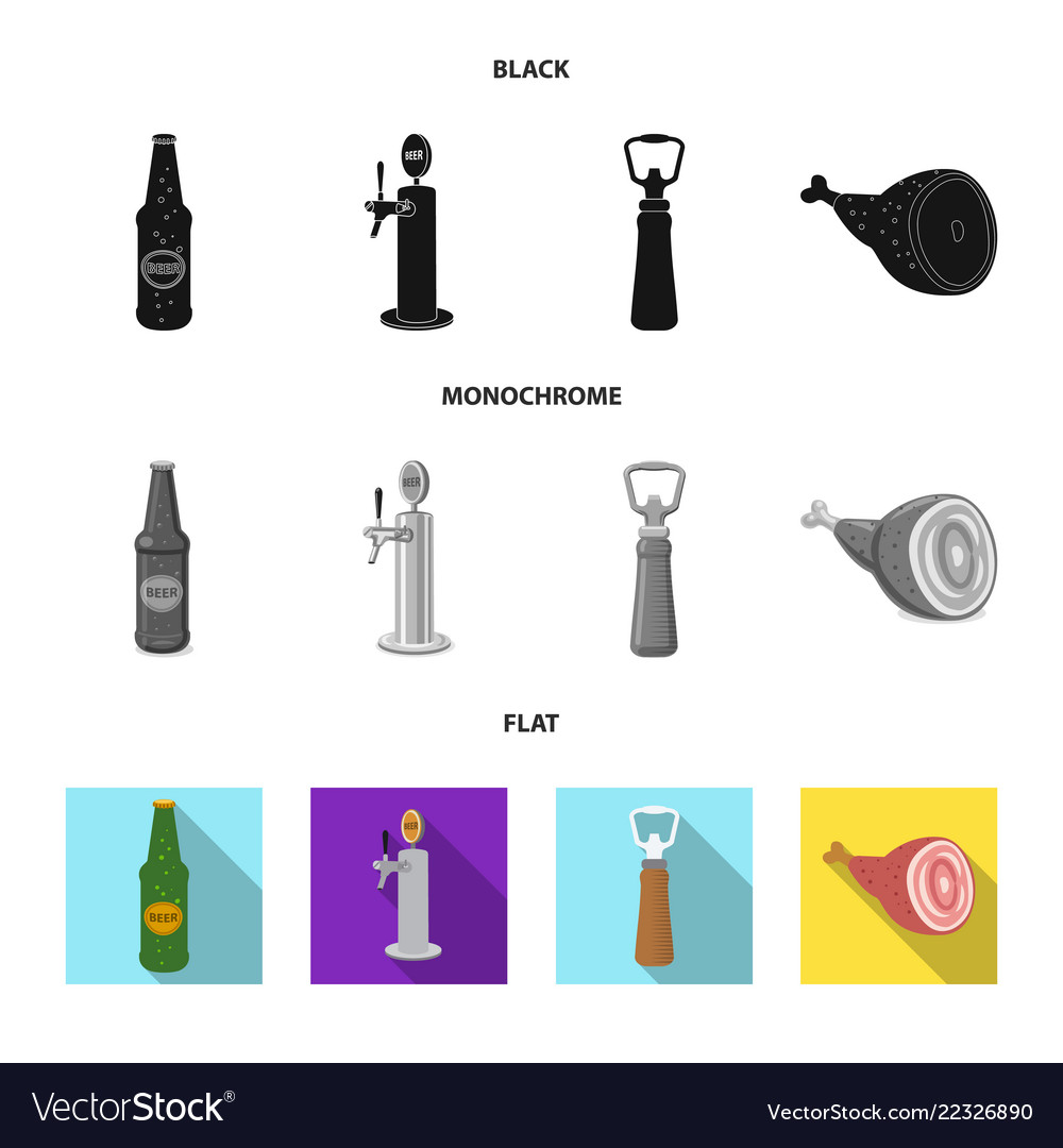 Isolated object of pub and bar symbol collection vector image Isolated object of pub and bar symbol collection