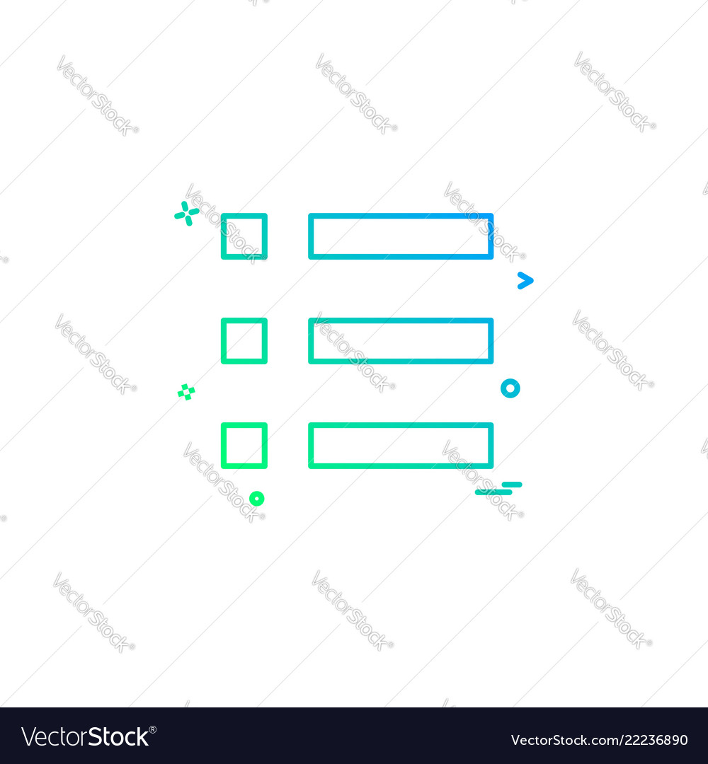 List grid icon design vector image List grid icon design