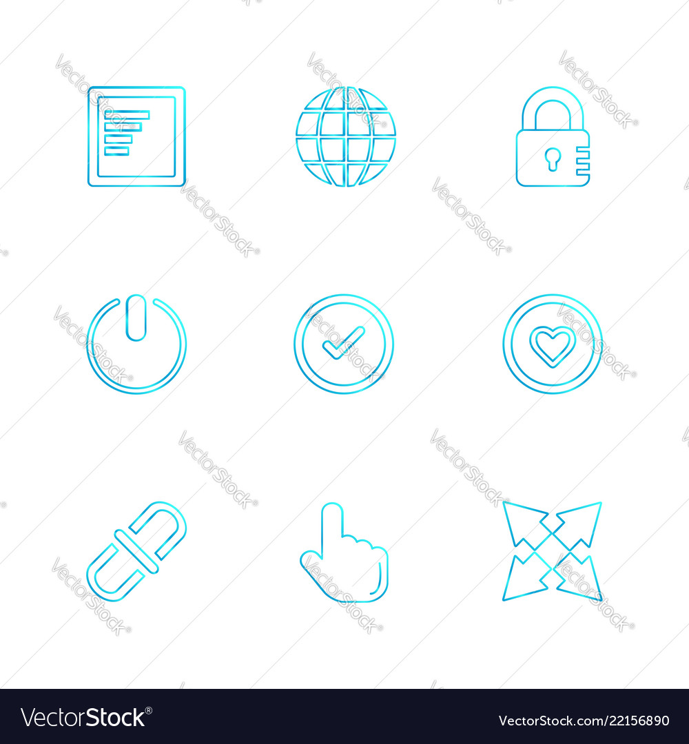 Multimedia sound buttons eps icons set