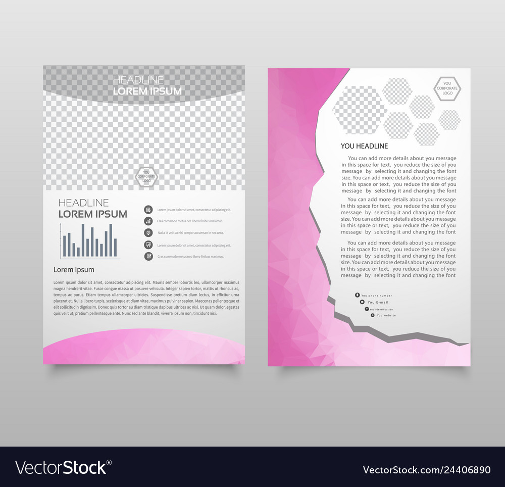 Presentation layout design template annual report vector image Presentation layout design template annual report