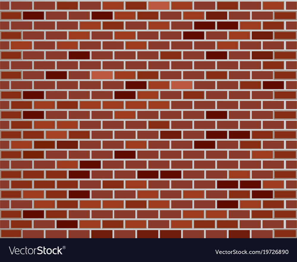 Red brick wall seamless Royalty Free Vector Image