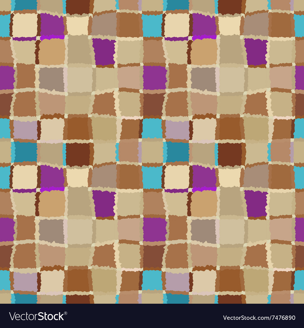Seamless geometric mosaic checked pattern