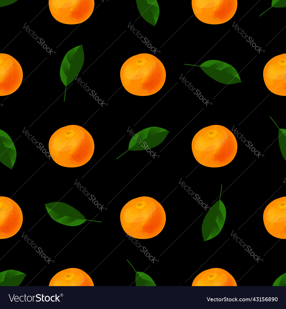 Seamless pattern with of oranges