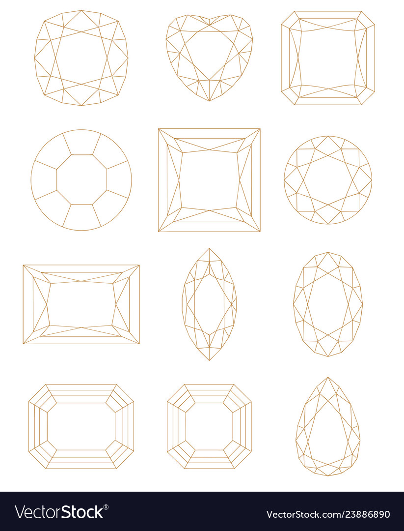Set of polygonal frame border with copy
