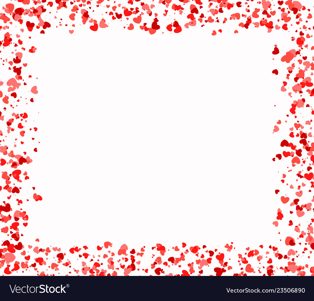 Square Made Of Red And Pink Hearts Royalty Free Vector Image