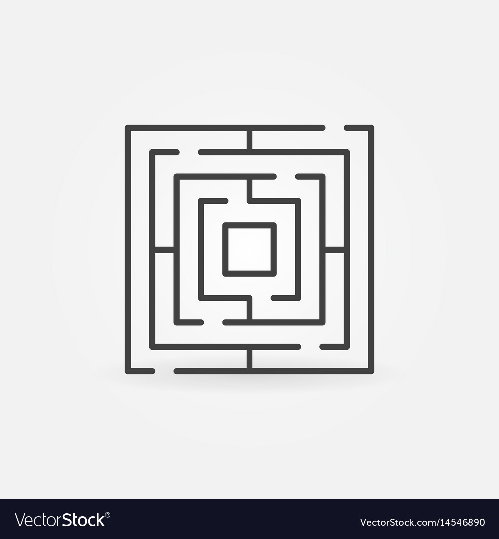 Thin line labyrinth icon