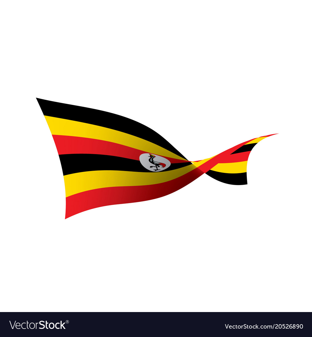 Uganda flag Royalty Free Vector Image - VectorStock