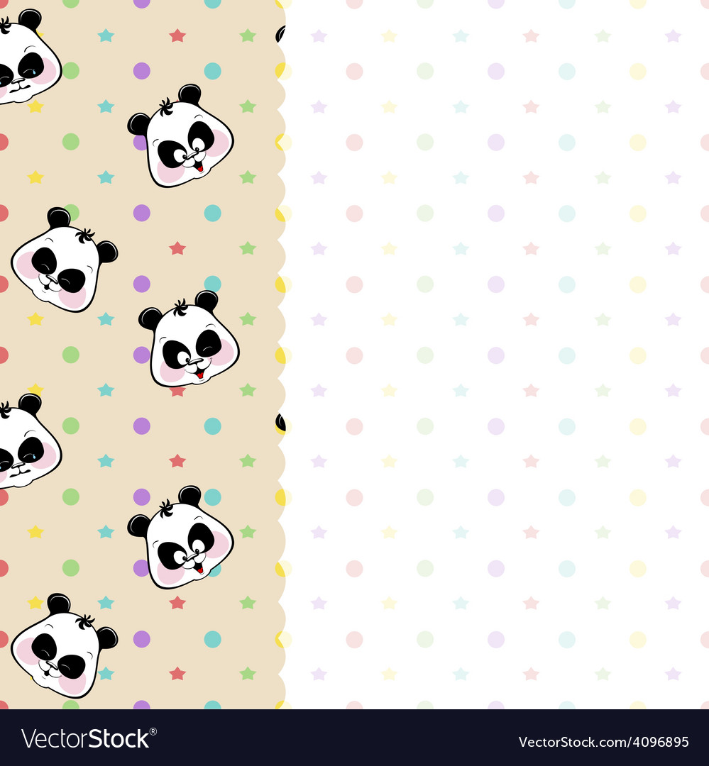 Children frame with pandas