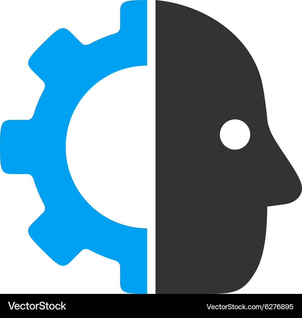 Cyborg Flat Icon Royalty Free Vector Image - VectorStock