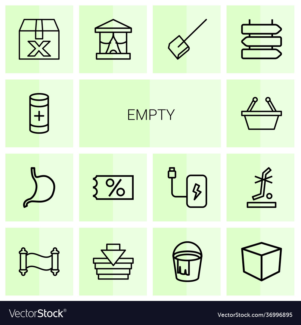 Empty icons Vector Image Empty icons