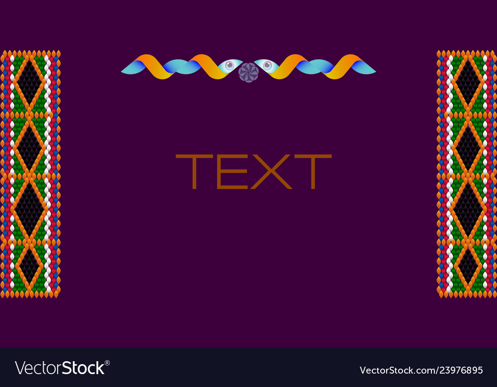 Frame for text with a pattern on bedouin fabric