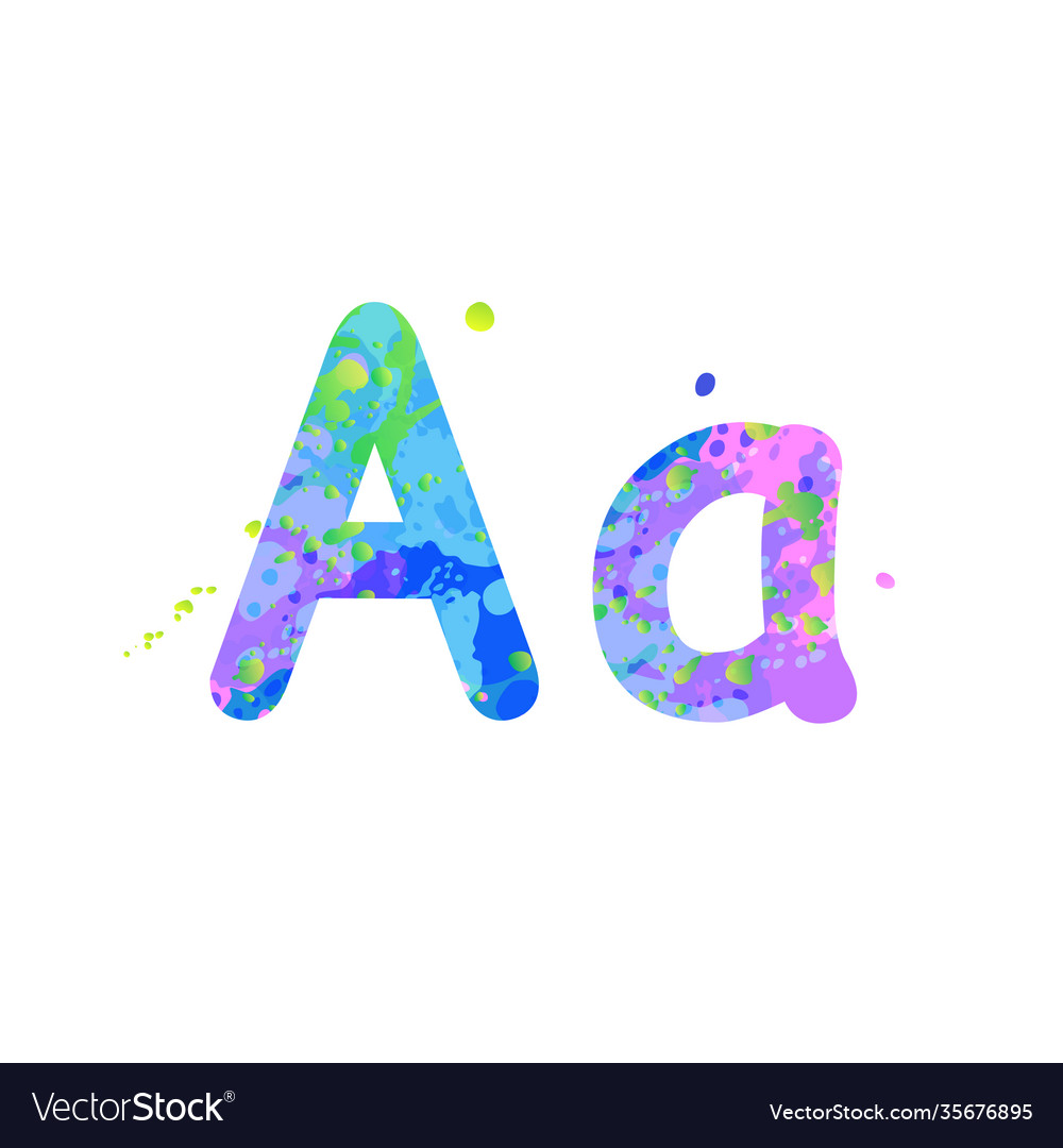 Letters a uppercase and lowercase