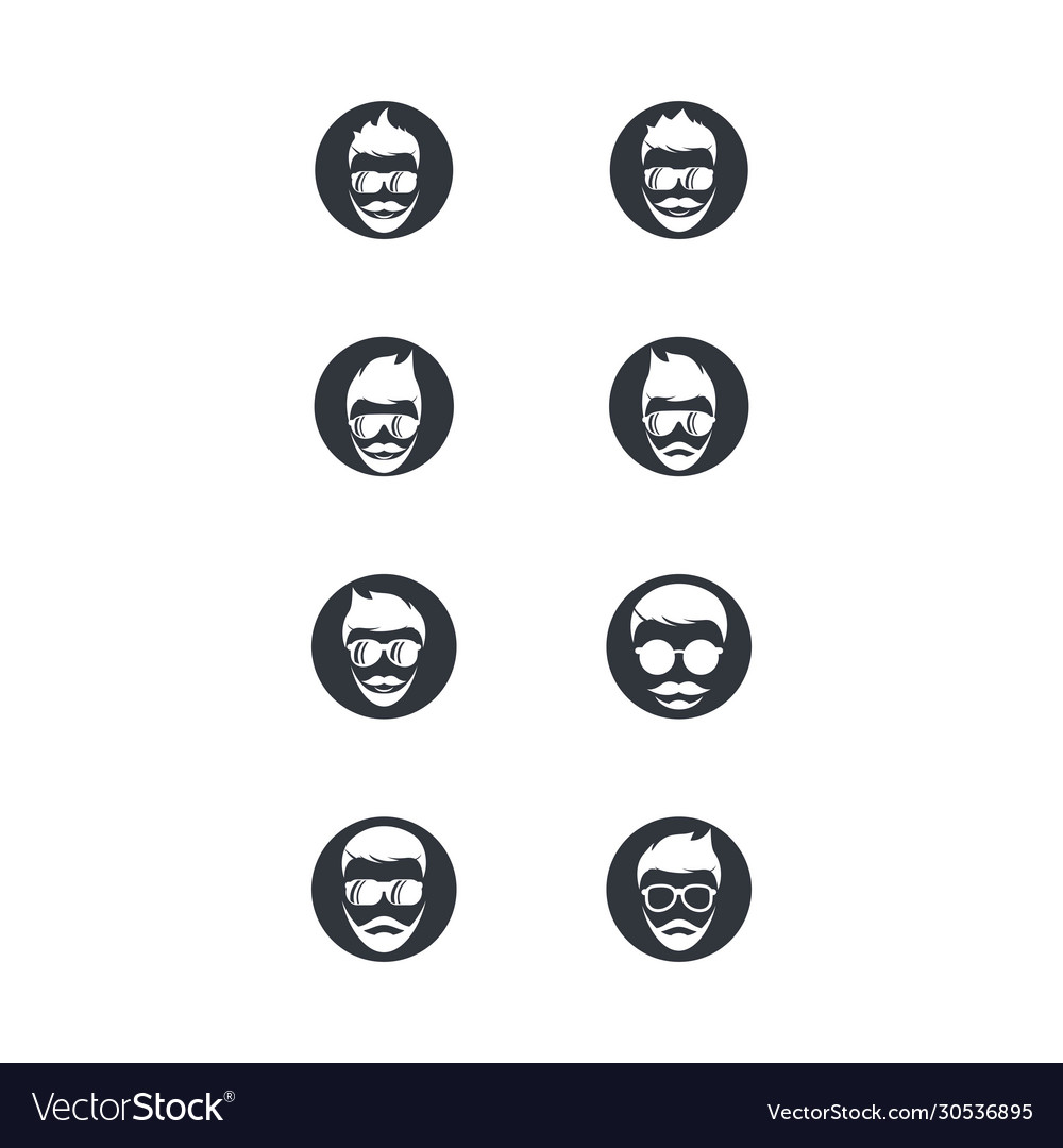 Man face character symbol