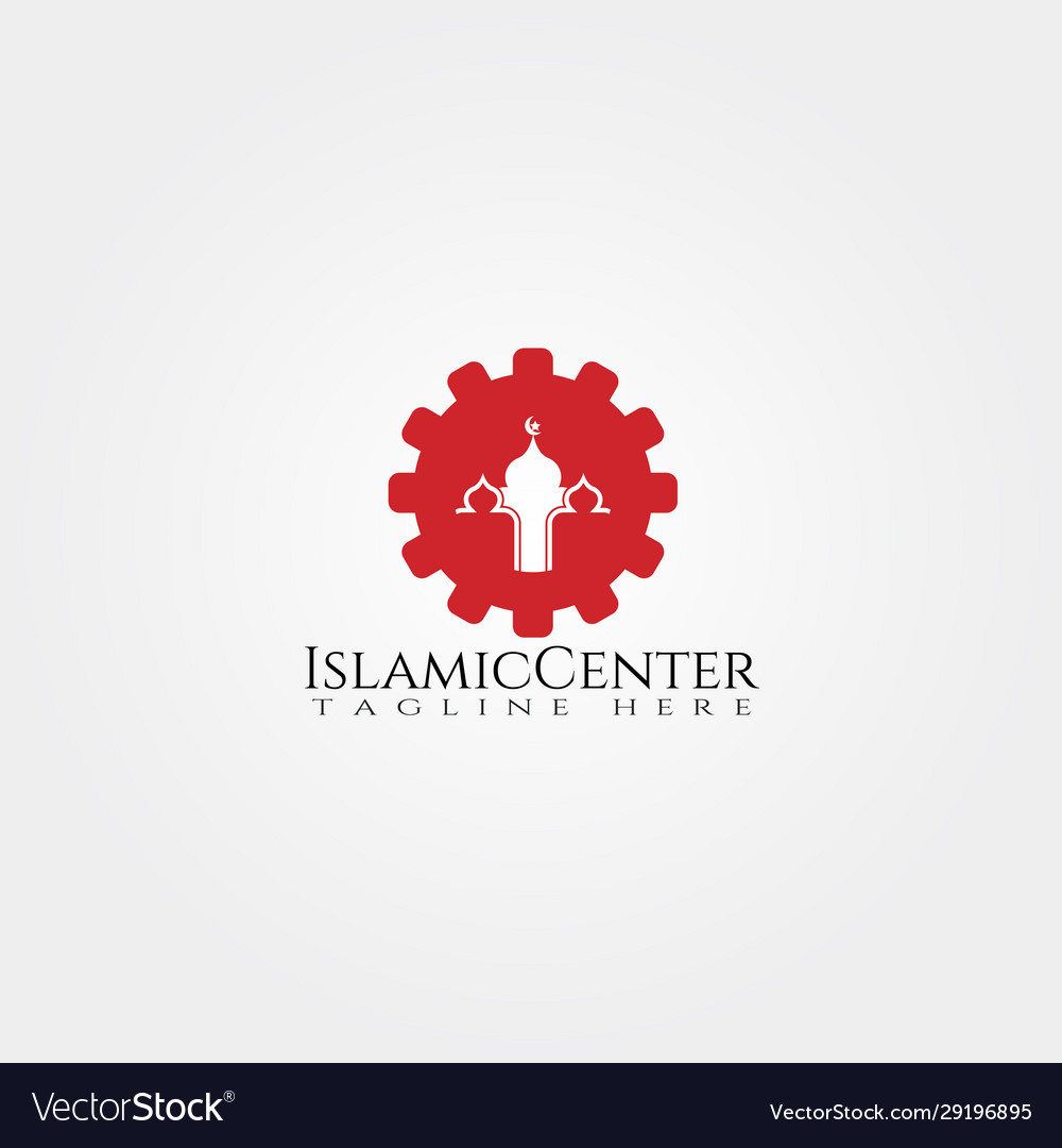 Mosque icon template islamic center