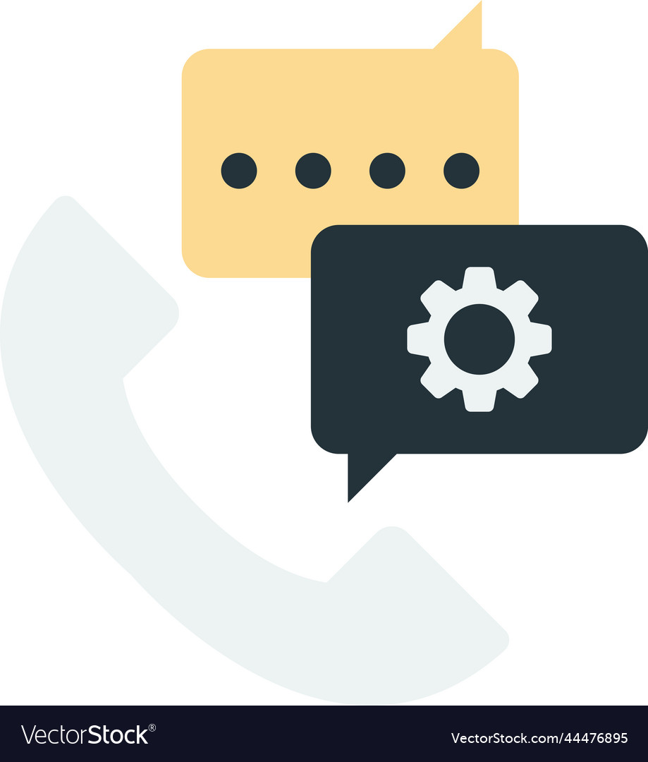 Phone and cog in minimal style
