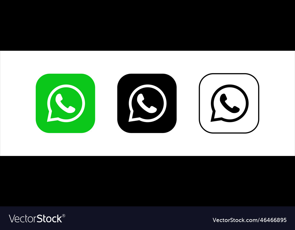 Set of social networking icons whatsapp web