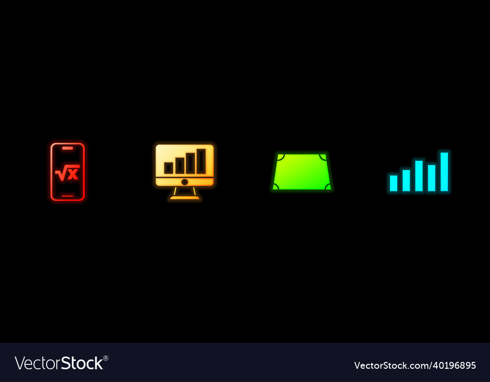 Set square root of x glyph computer monitor vector image Set square root of x glyph computer monitor