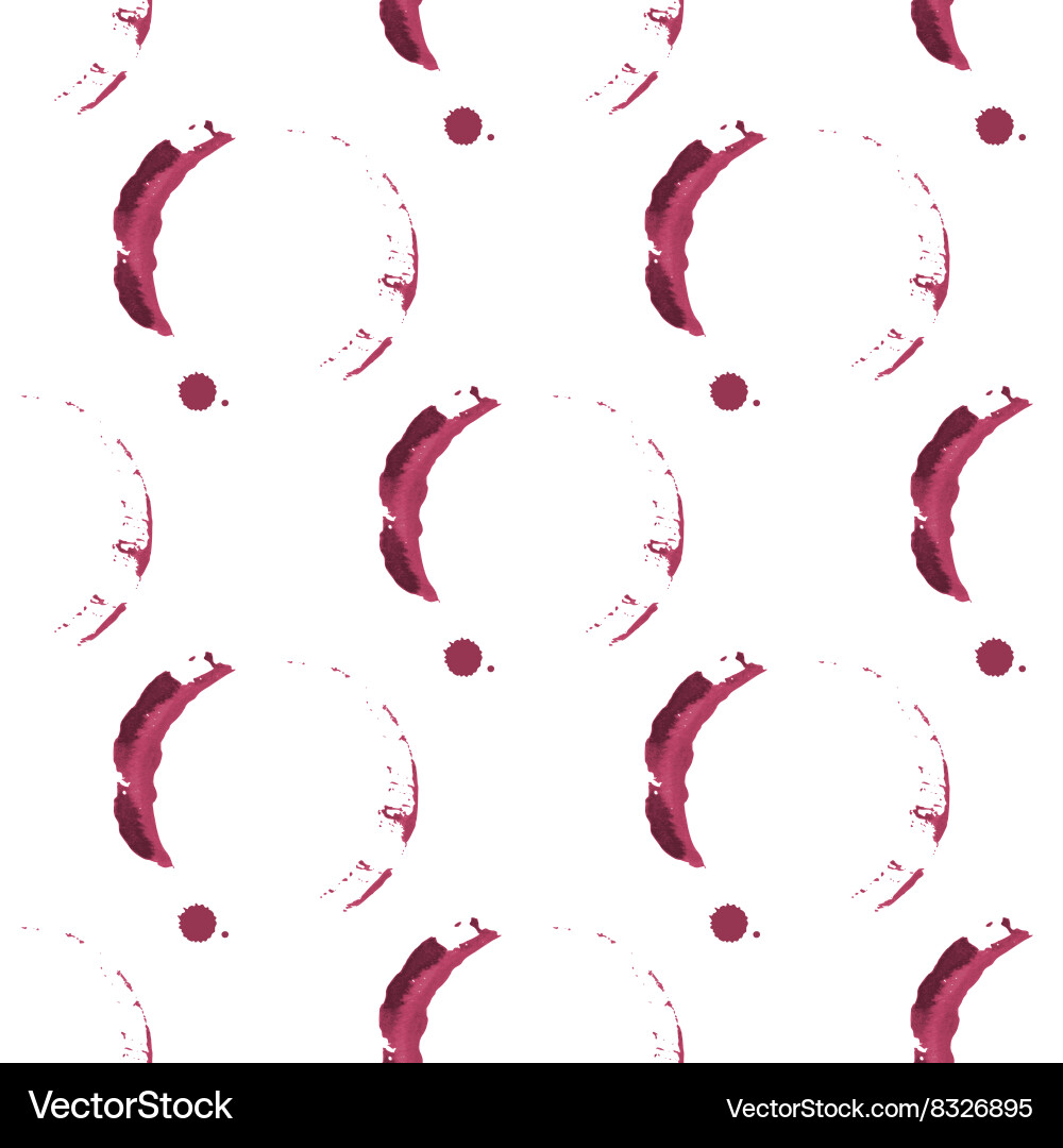 Wine stains seamless pattern Royalty Free Vector Image