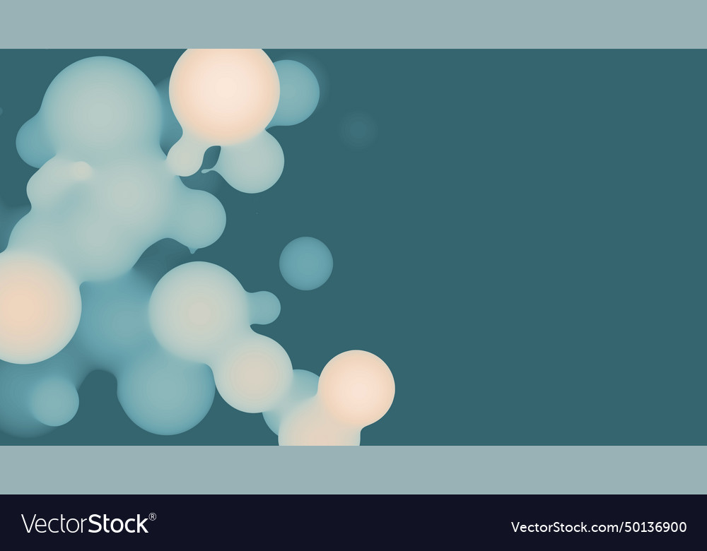 Abstract 3d fluid metaball shape with light green vector image Abstract 3d fluid metaball shape with light green