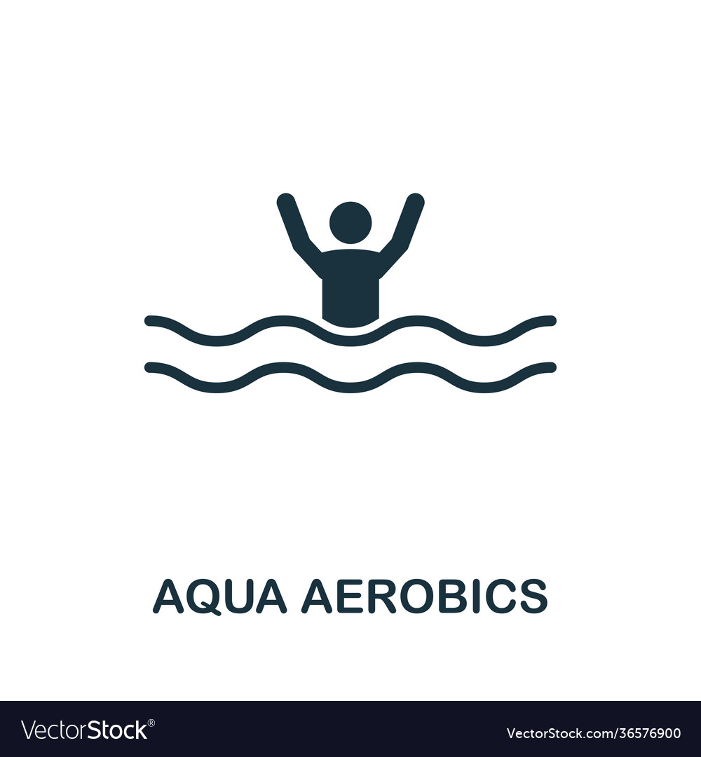 Aqua aerobics icon symbol creative sign from Vector Image